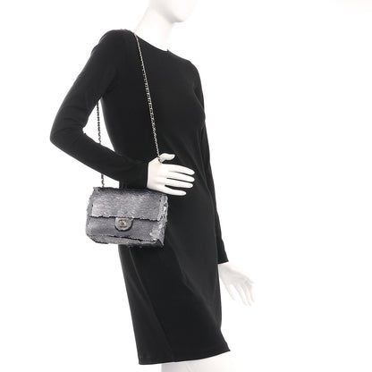 Chanel Sequin Paillette Small Flap Grey 2 of 9