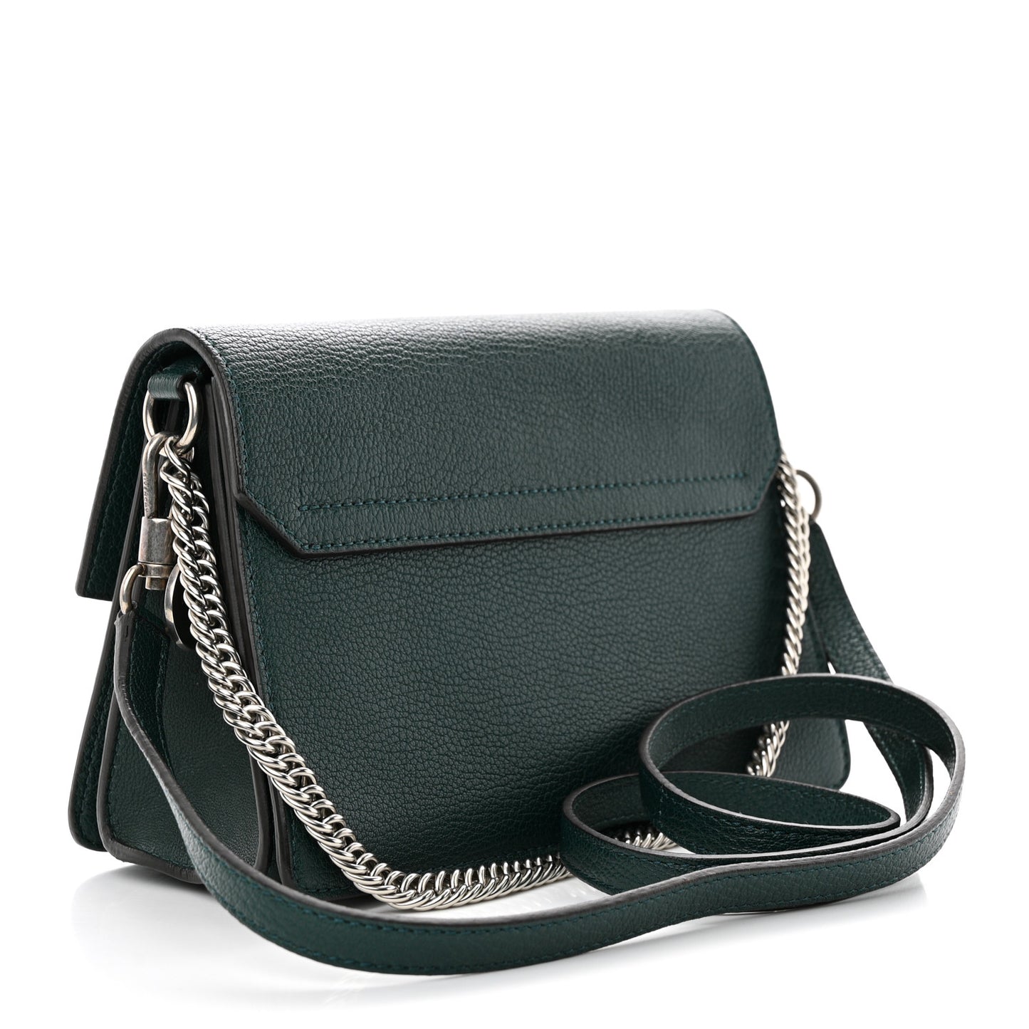 Goatskin Small GV3 Shoulder Bag Fir Green