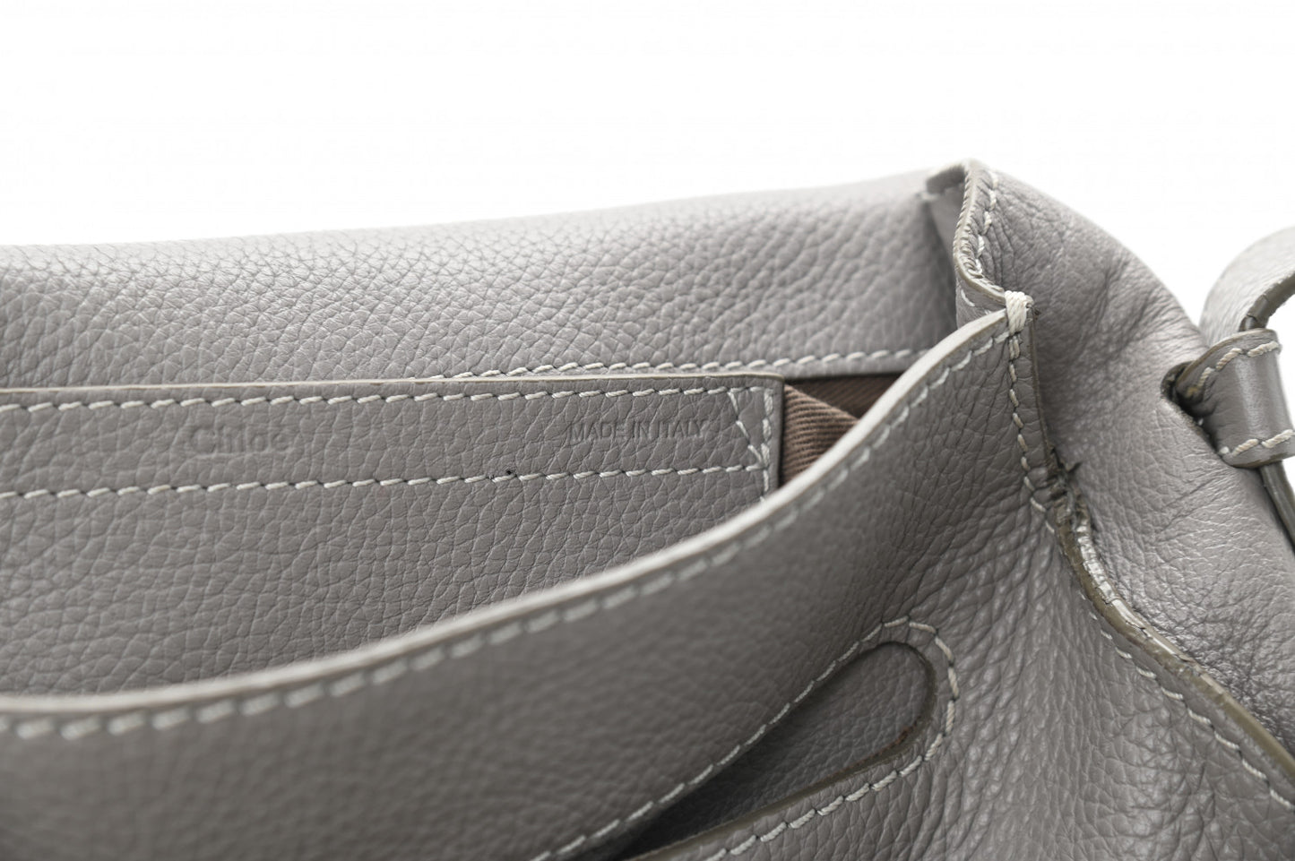 Calfskin Medium Marcie Round Crossbody Bag Cashmere Grey