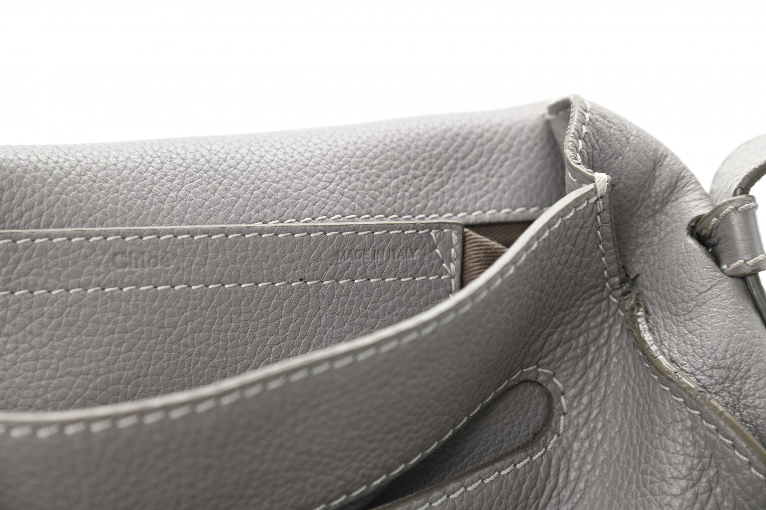 Chloe Calfskin Medium Marcie Round Crossbody Bag Cashmere Grey 13 of 20
