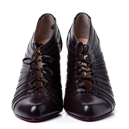 Christian Louboutin Calfskin Inverness Apollo 100 Booties 36 Brown 2 of 10