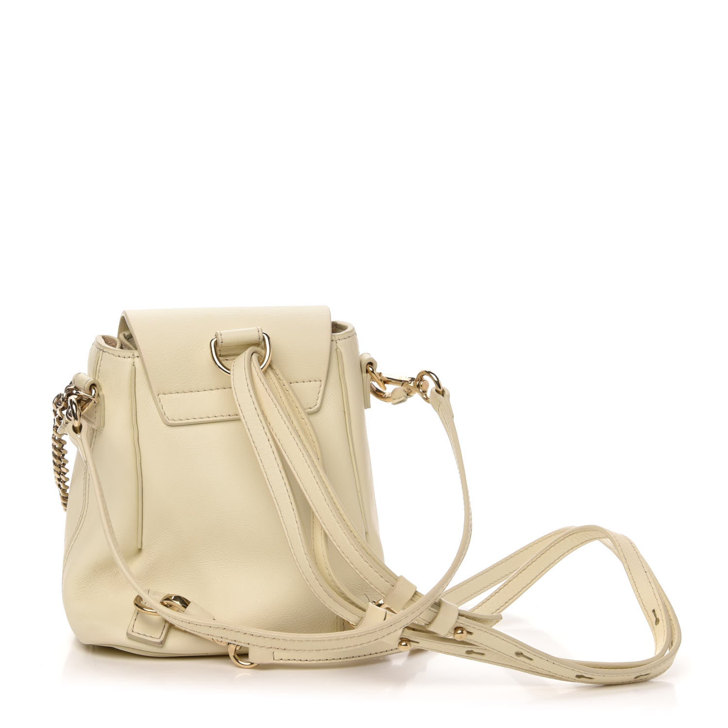 Chloe Calfskin Quilted Mini Faye Backpack Natural White 2 of 13