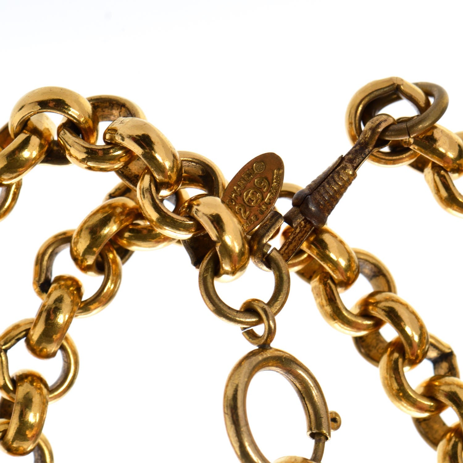 Chanel Chain CC Cross Necklace Gold 6 of 6