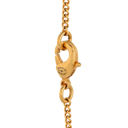 Chanel Metal CC Paris Button Necklace Gold 5 of 5