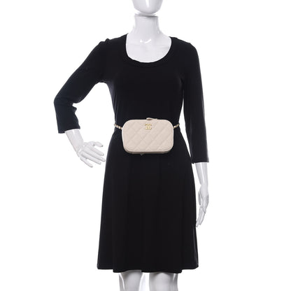 Chanel Caviar Quilted Flap Waist Bag White 2 of 10