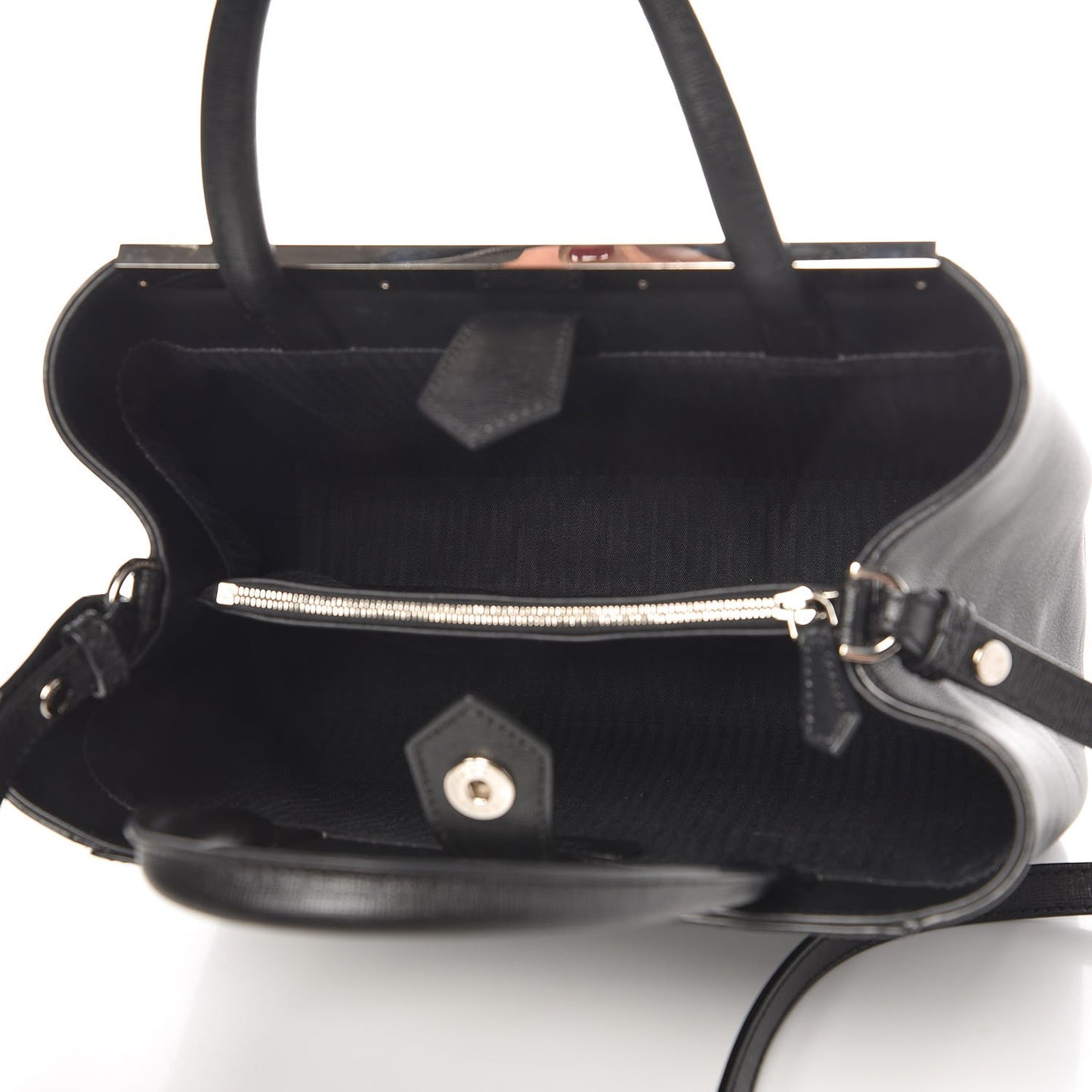 Saffiano Monster Colorblock Petite 2Jours Tote Black