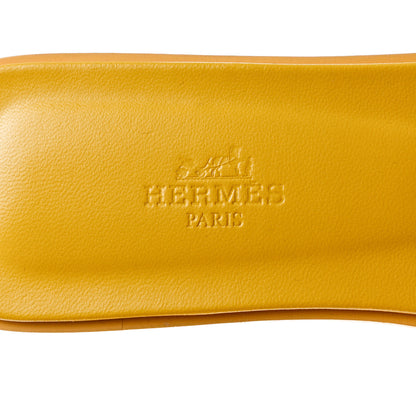 Hermes Epsom Oran Sandals 38.5 Jaune Sable 7 of 8