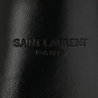Saint Laurent Calfskin Monogram Jimmy Joan Slide Sandals 37 Black 6 of 10