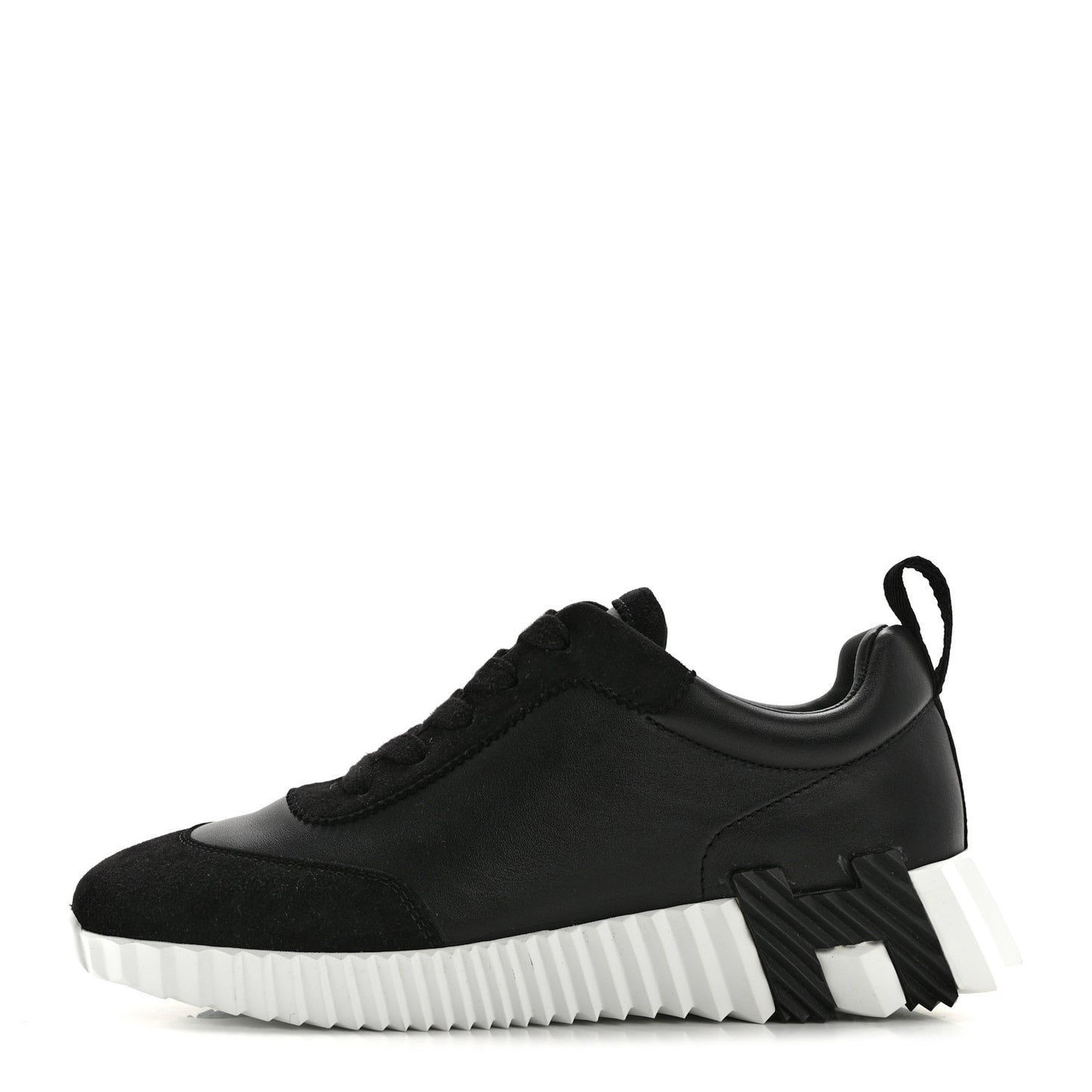 Goatskin Suede Goatskin Bouncing Sneakers 36 Black
