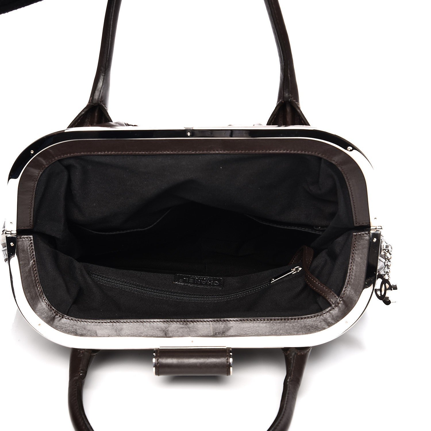 Chanel Calfskin Expandable Stitched Frame Bag Dark Brown 5 of 8