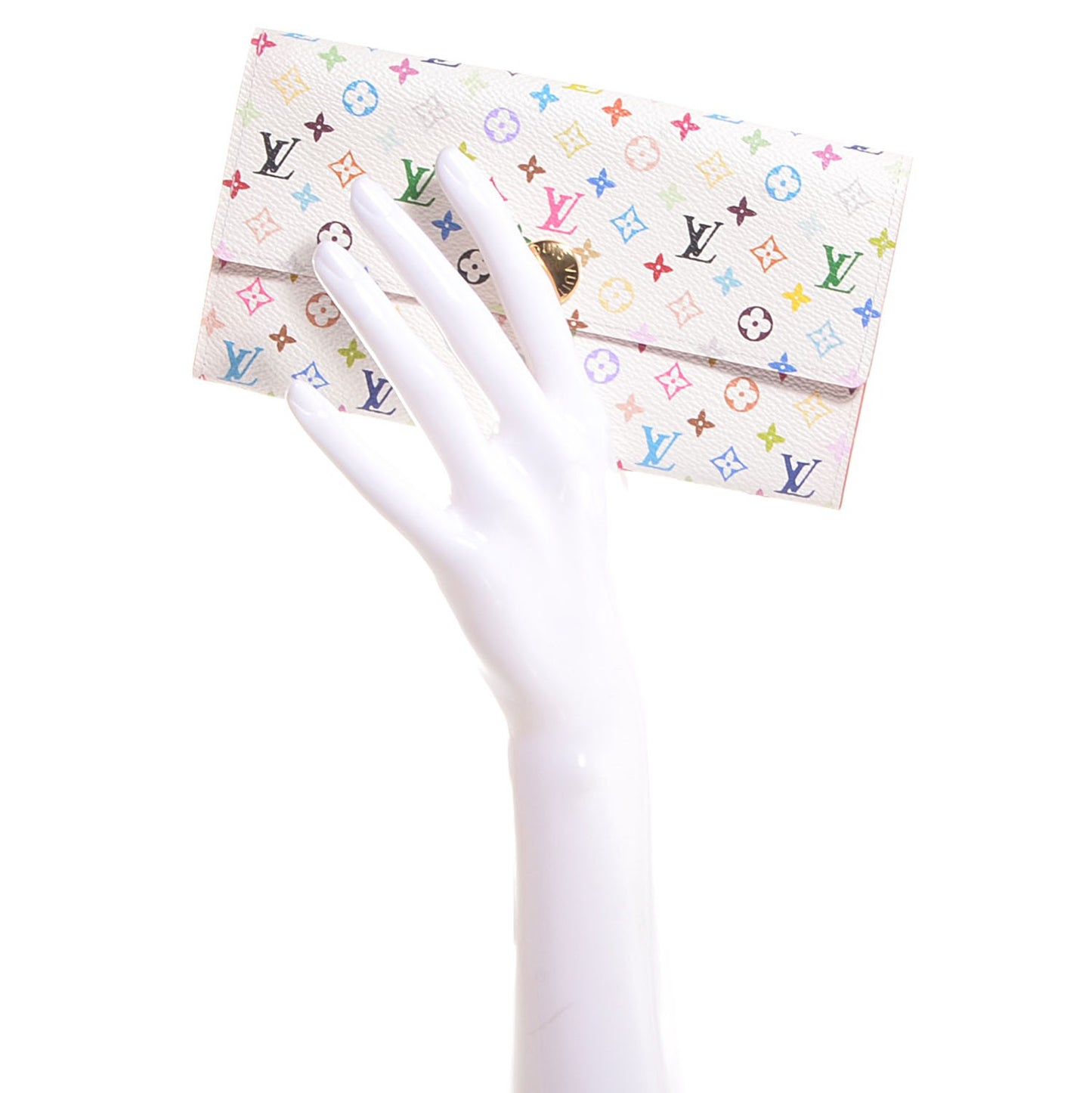 Monogram Multicolor Sarah Wallet White Orange