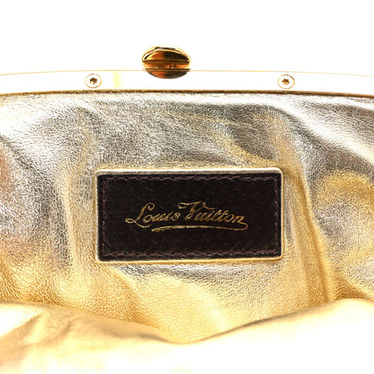 Louis Vuitton Satin Monogram Aumoniere Clutch Brown 6 of 9