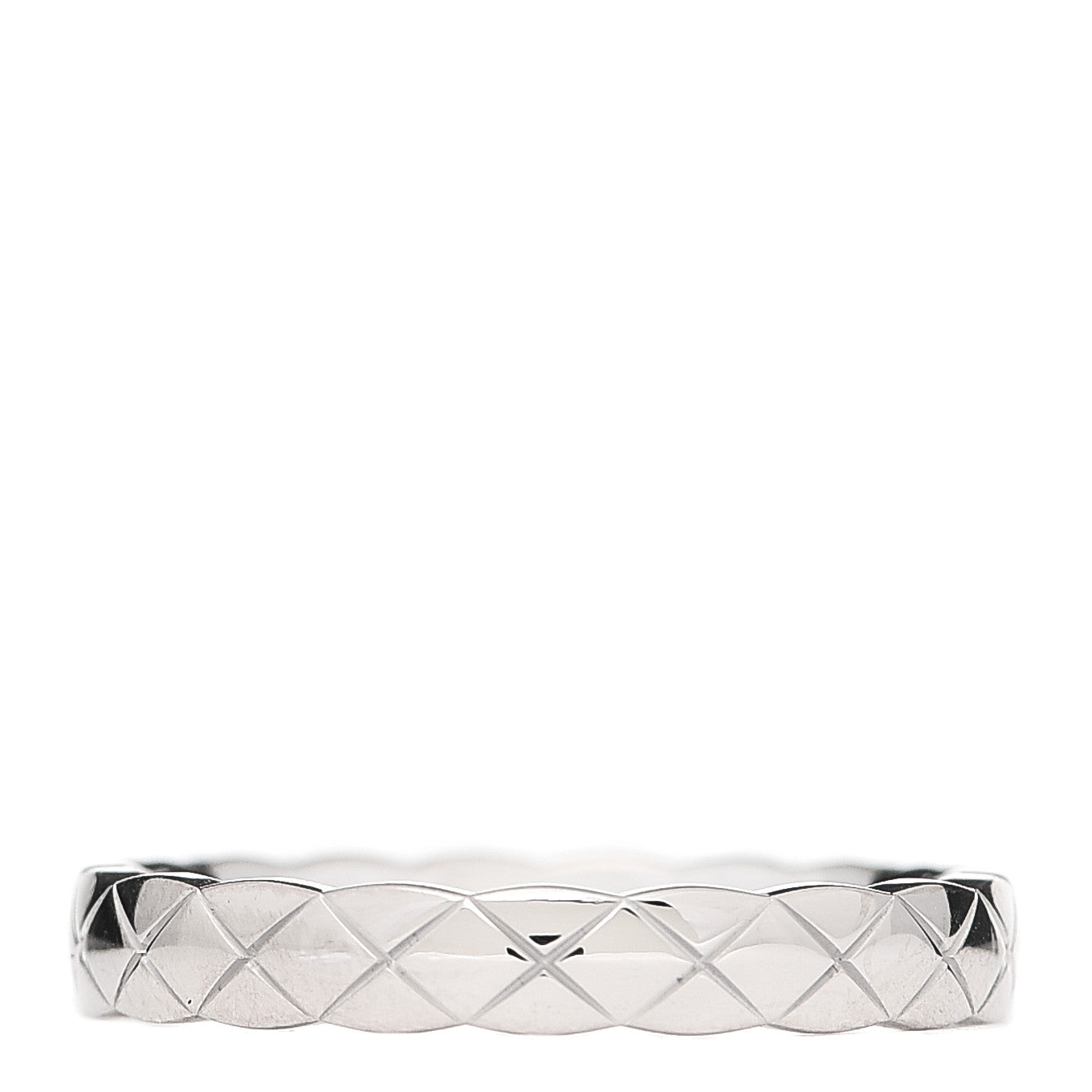 Chanel 18K White Gold Mini Coco Crush Ring 54 6.75 1 of 5