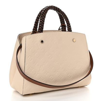 Louis Vuitton Empreinte Braided Montaigne MM Creme Beige Caramel 3 of 9