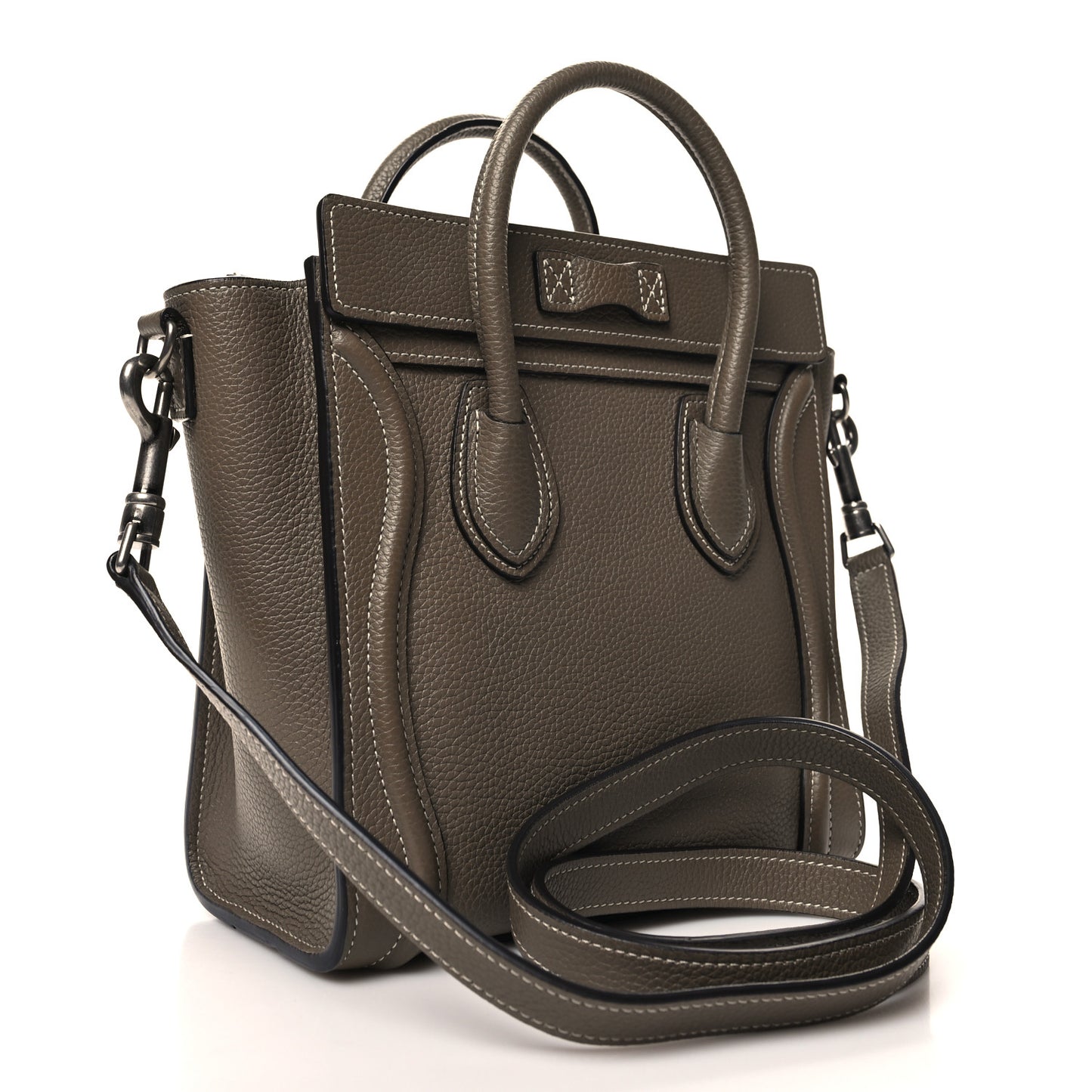Drummed Calfskin Nano Luggage Souris