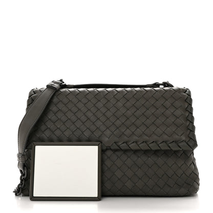Bottega Veneta Nappa Intrecciato Medium Olimpia Bag Steel 3 of 11