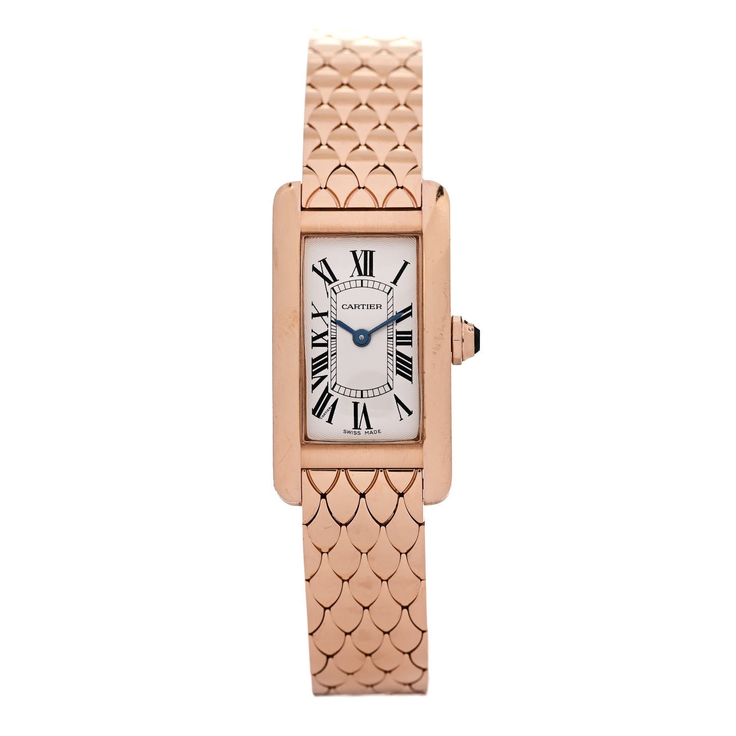 Cartier 18K Pink Gold 19mm Tank Americaine Quartz Watch 1 of 4