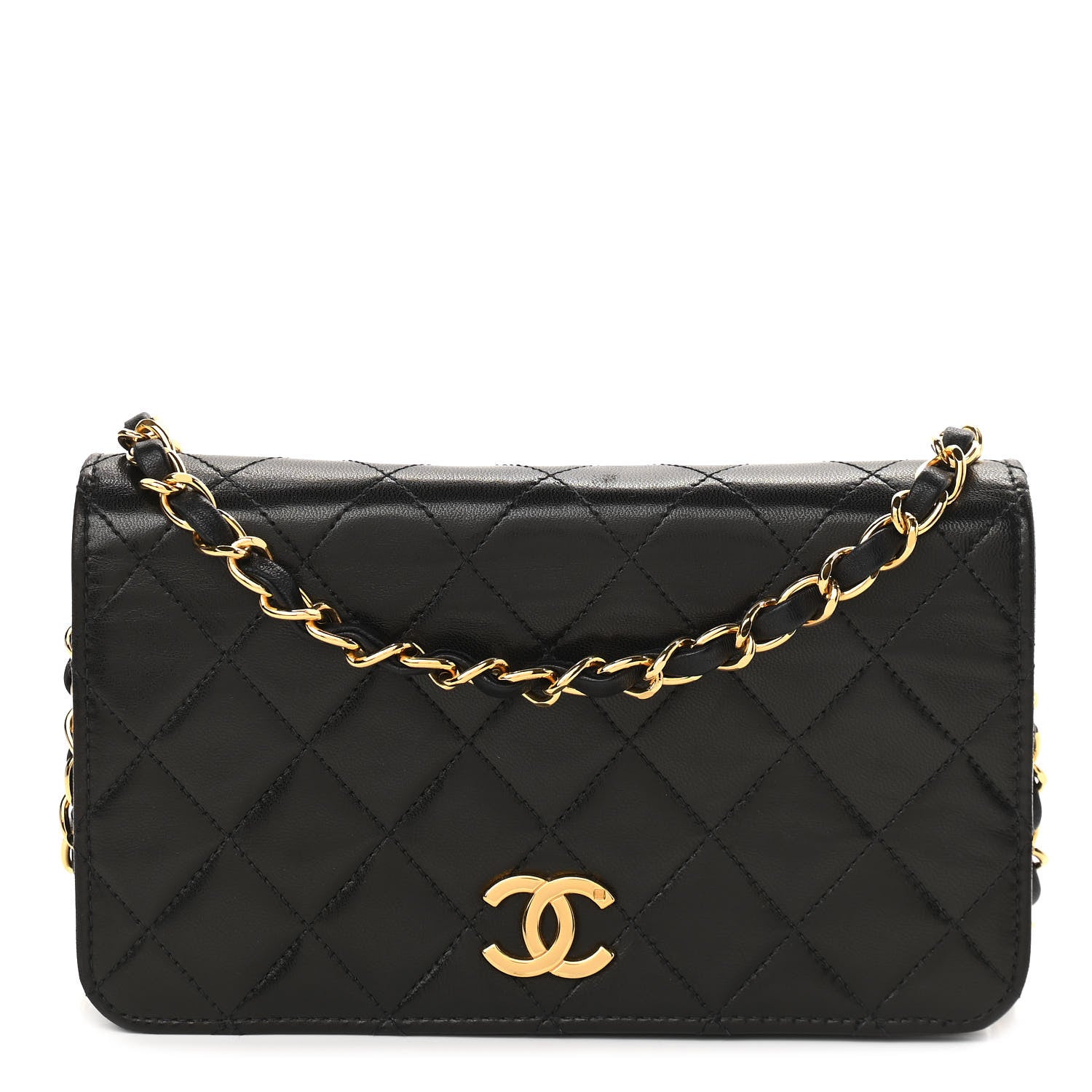 Chanel Lambskin Quilted Mini Flap Black 1 of 10