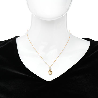 Marco Bicego 18K Yellow Gold Diamond Siviglia Drop Necklace 2 of 4