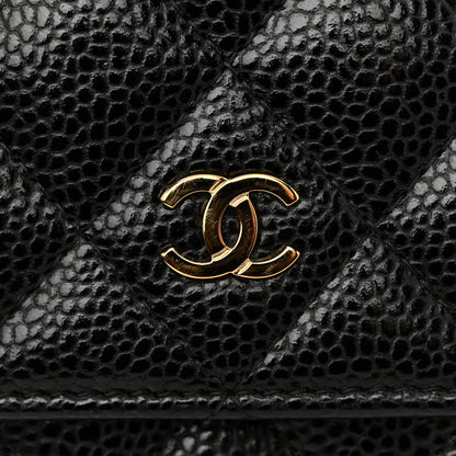 Chanel Caviar Quilted Wallet On Chain WOC Black 12 of 15