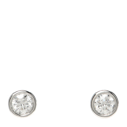 Tiffany Platinum Diamond .34ctw Elsa Peretti Diamonds By The Yard Earrings 1 of 5