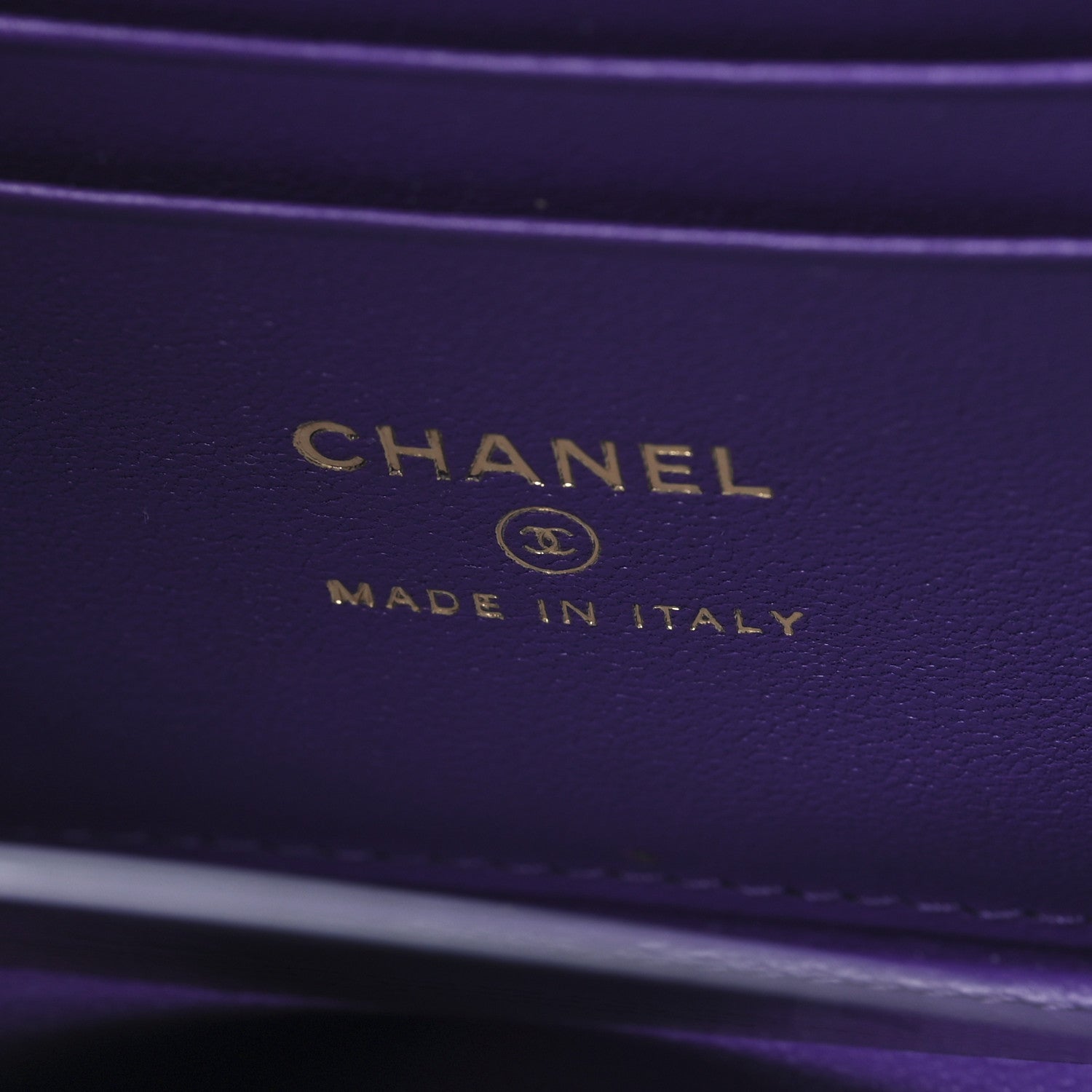 Chanel Lambskin Quilted Small Top Handle Vanity Case With Chain Purple 6 of 11
