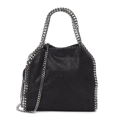 Stella McCartney Shaggy Deer Mini Falabella Fold Over Tote Black 1 of 10
