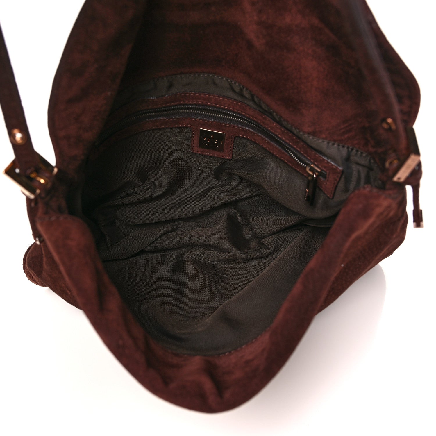 Fendi Suede Baguette Shoulder Bag Brown 5 of 10