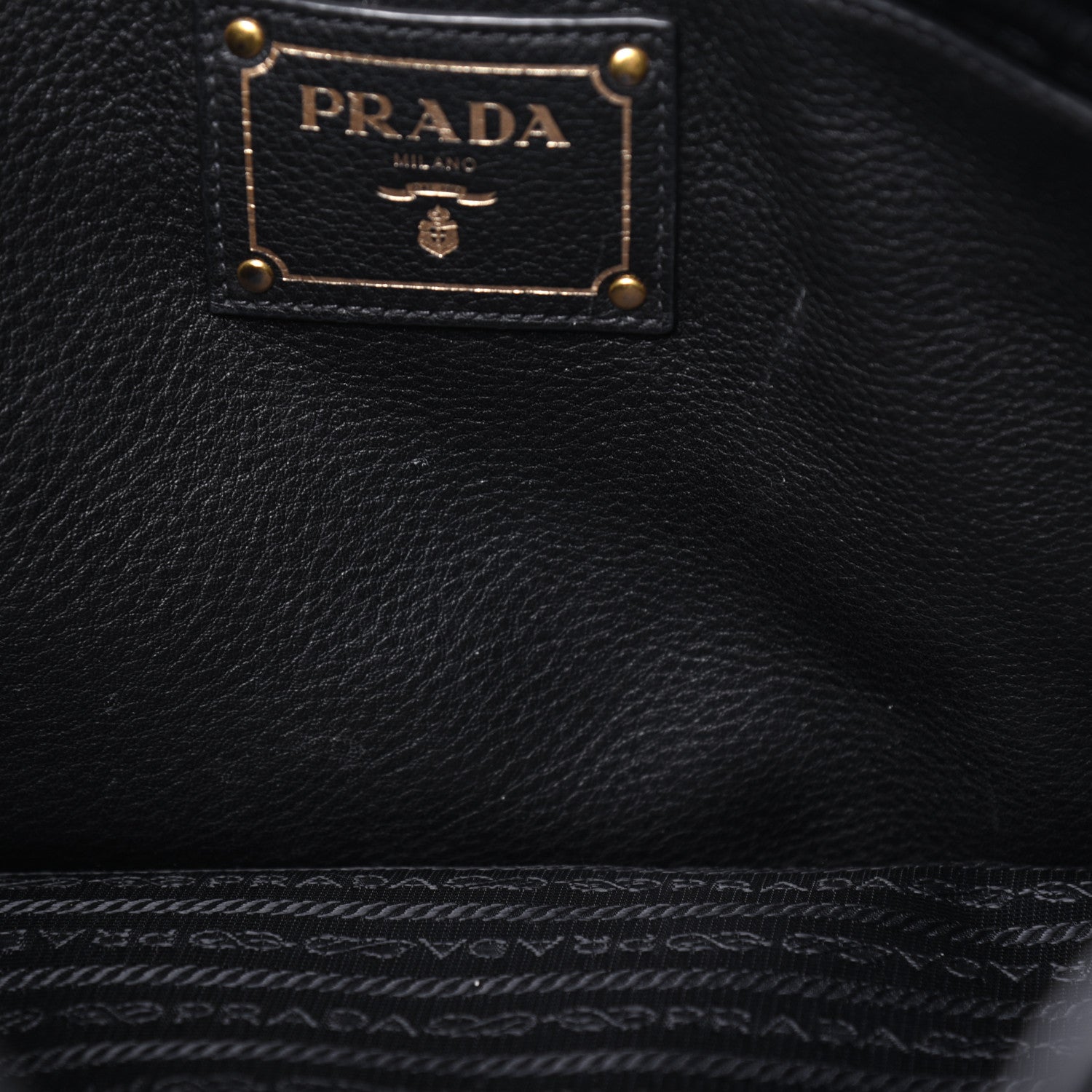 Prada Vitello Daino Side Zip Tote Black 9 of 25