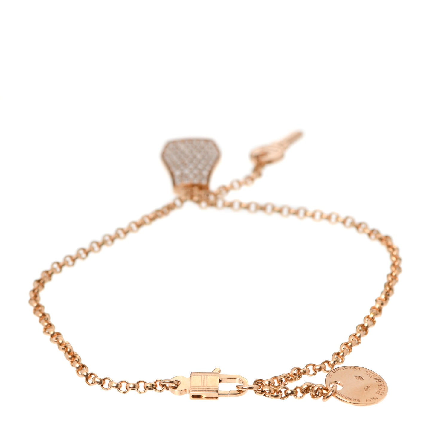 18K Rose Gold Diamond PM Kelly Clochette Bracelet SH