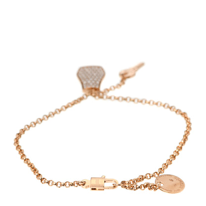 Hermes 18K Rose Gold Diamond PM Kelly Clochette Bracelet SH 3 of 6