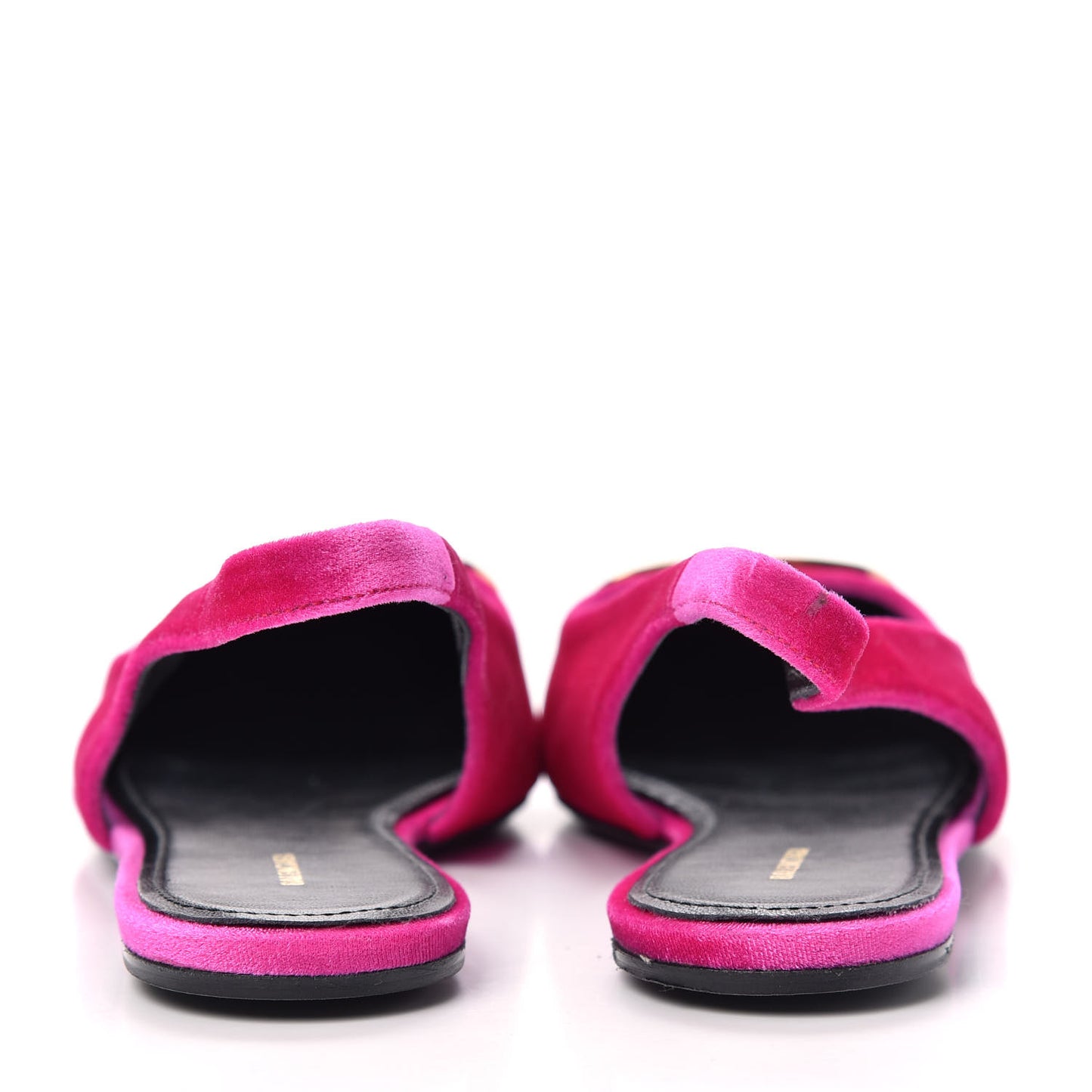 Velvet BB Knife Pointy Toe Slingback Flats 37.5 Pink