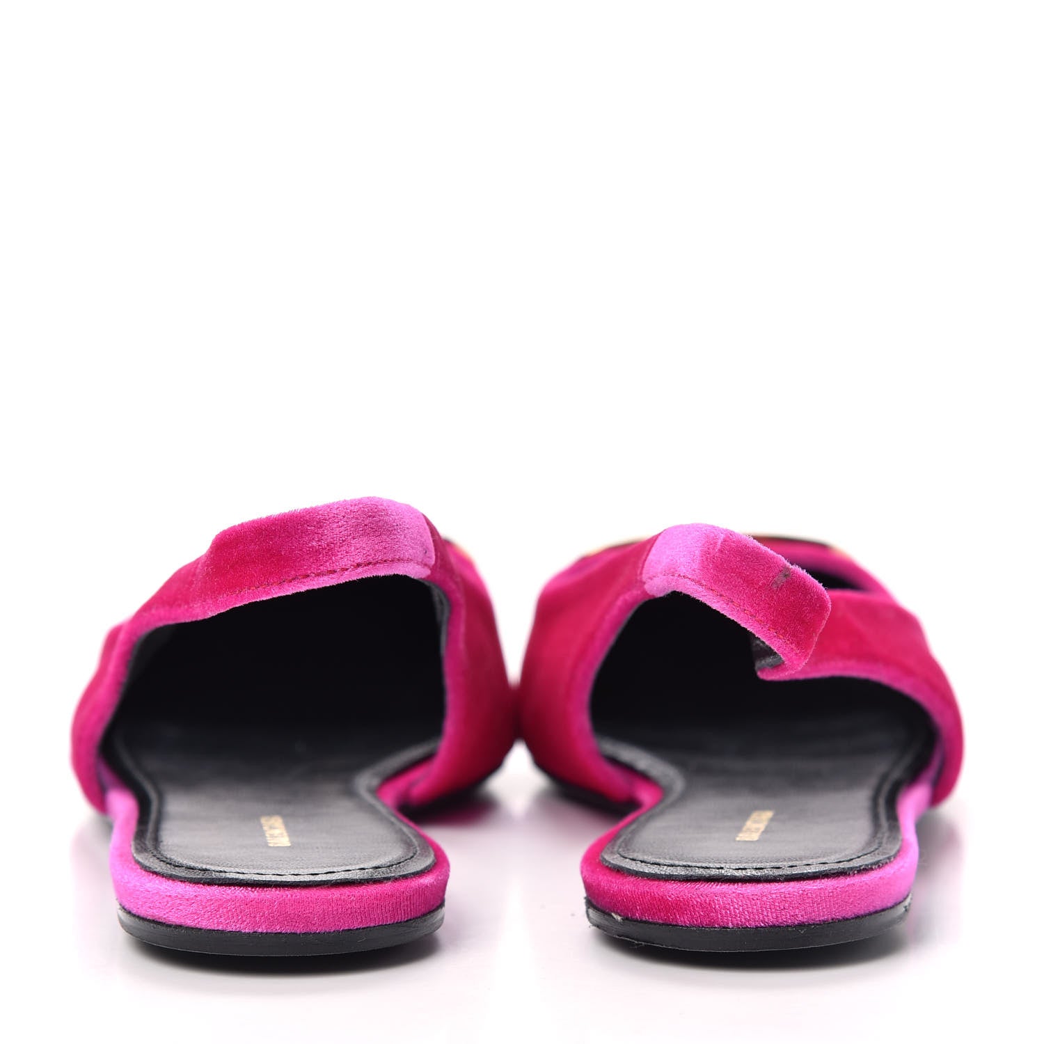 Balenciaga Velvet BB Knife Pointy Toe Slingback Flats 37.5 Pink 7 of 12