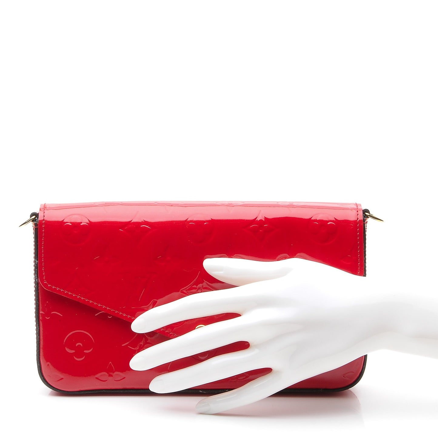 Vernis Felicie Pochette Chain Wallet Cherry