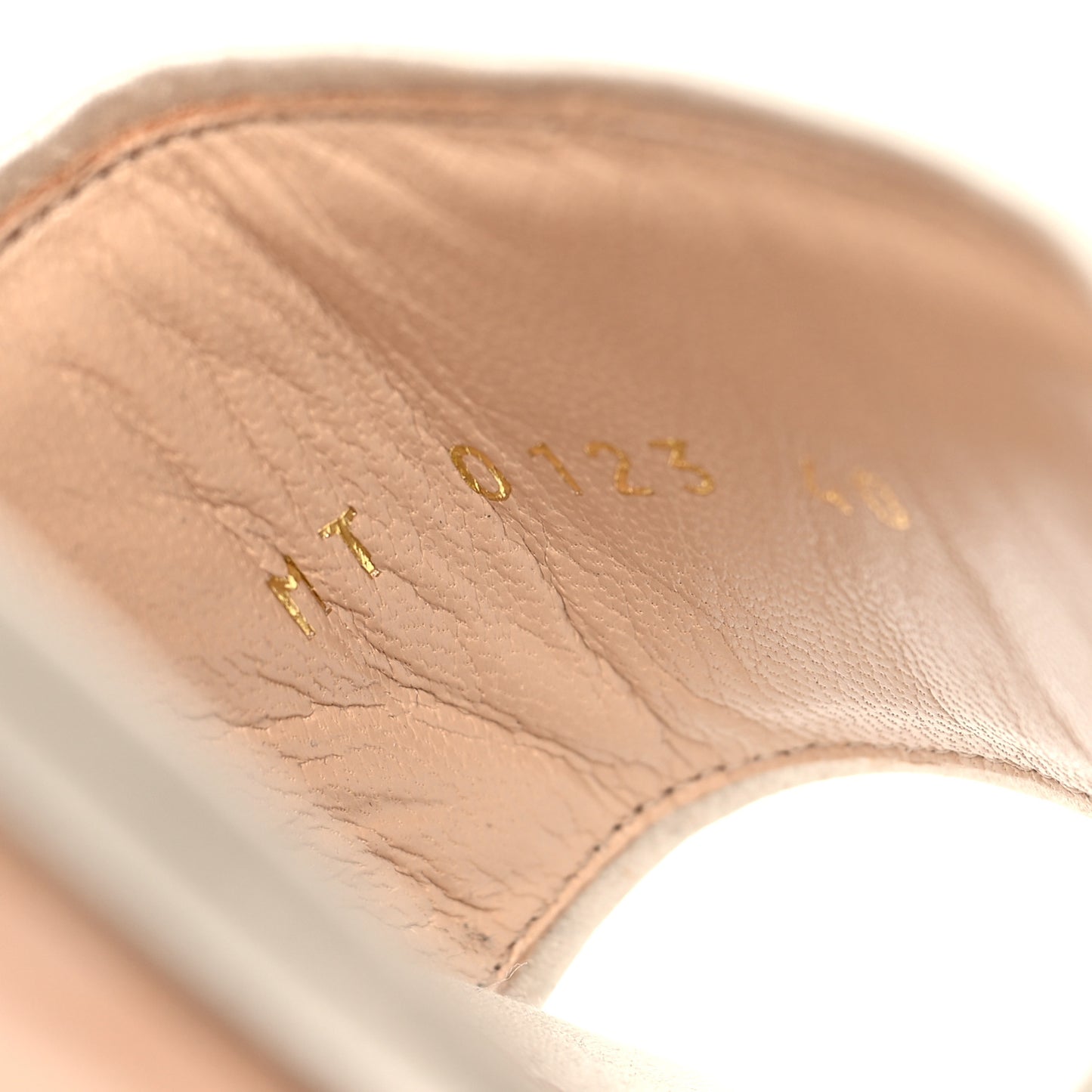 Metallic Satin Embroidered Dway 35mm Slide Sandals 40 Pale Gold