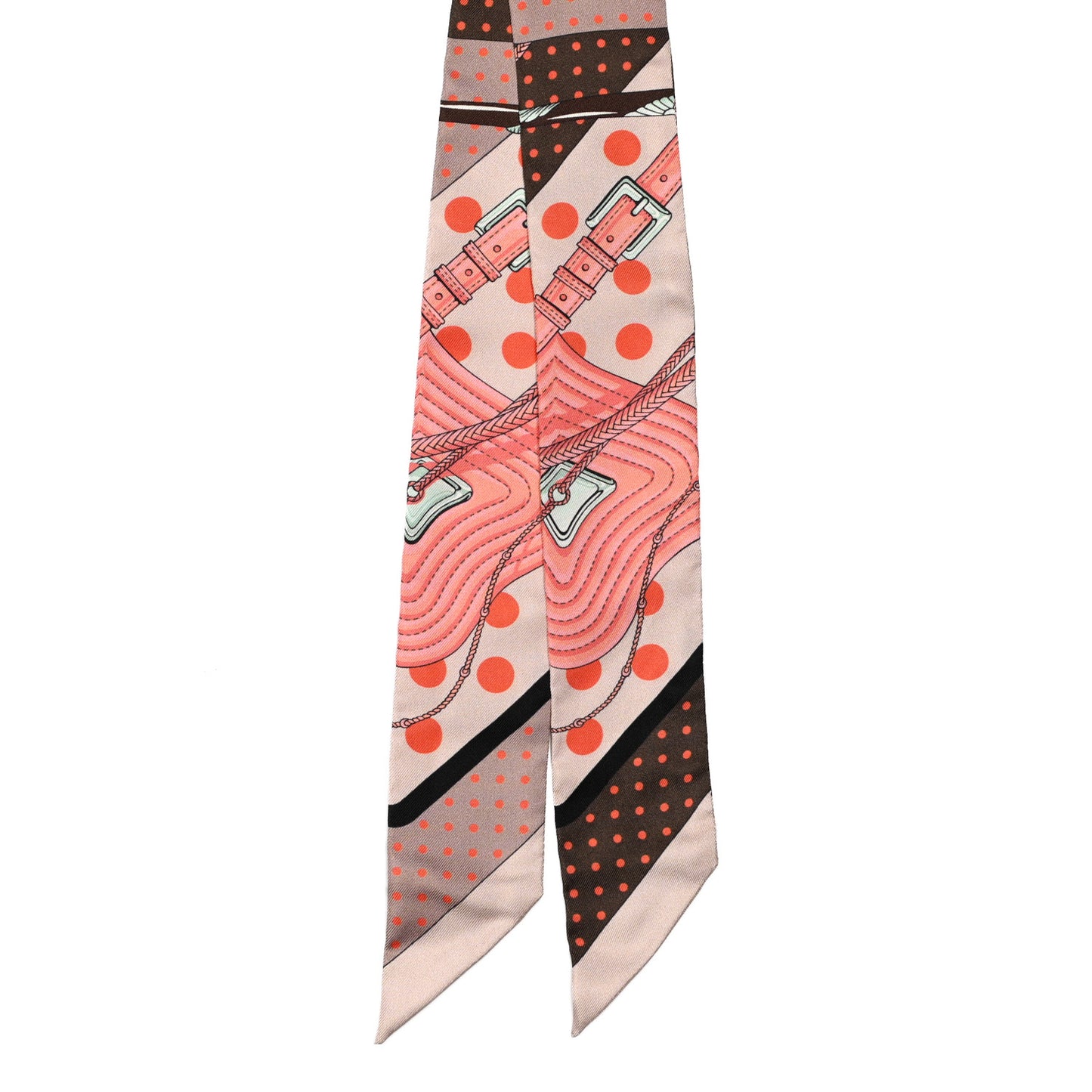 Silk Clic Clac a Pois Twilly Rose Nacre Marron Corail
