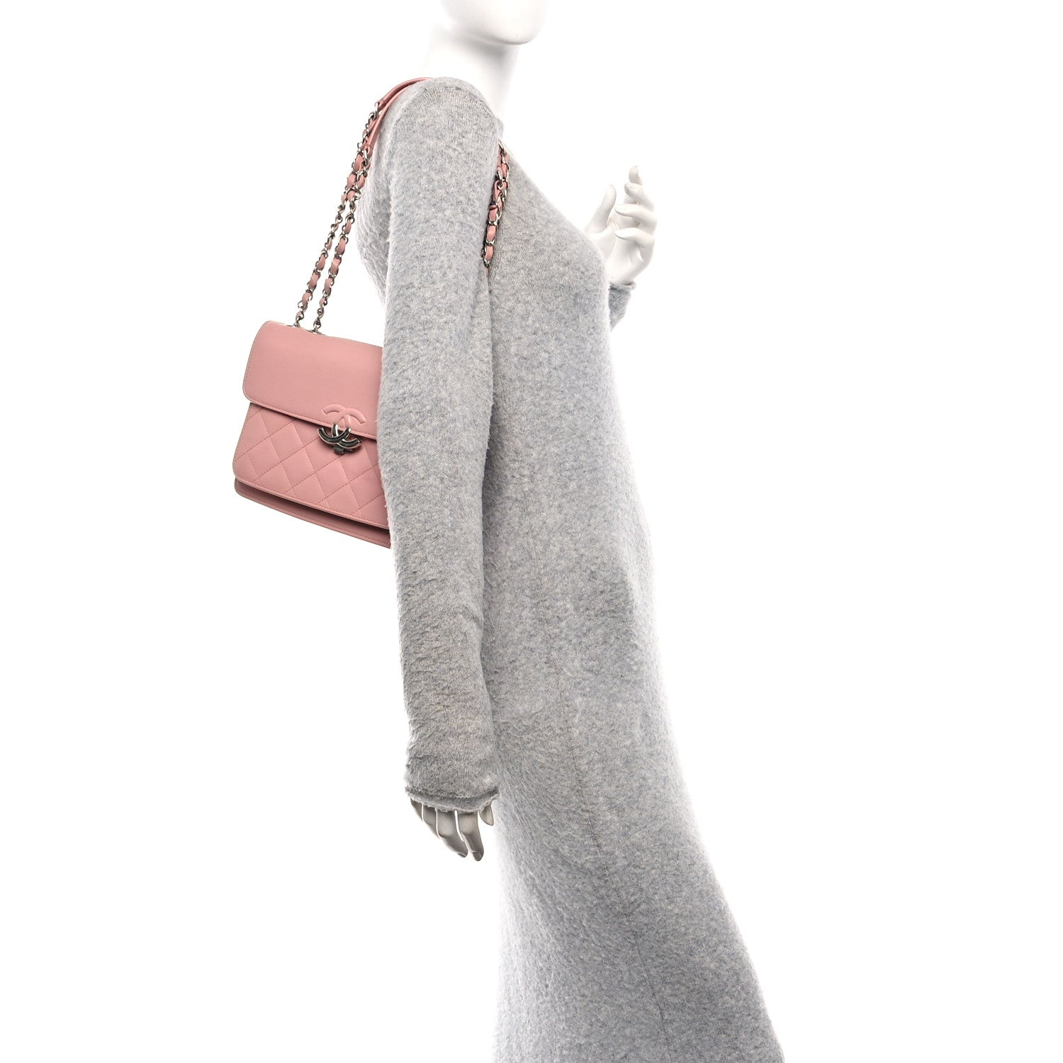 Chanel Goatskin Quilted Small CC Box Flap Pink 2 of 11