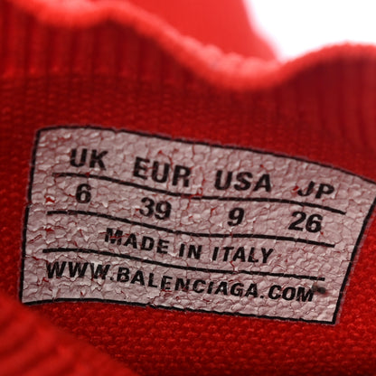 Balenciaga Neoprene Knit Allover Logo Womens Speed Sneakers 39 Rouge White 8 of 9