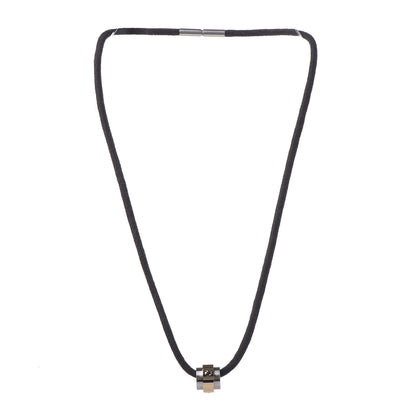 Cartier 18K Yellow Gold Stainless Steel Santos Barrel Pendant Necklace 3 of 7