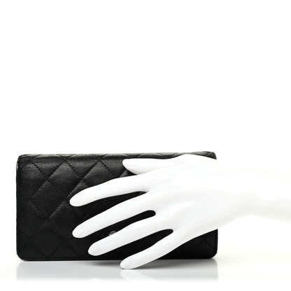 Chanel Lambskin Quilted Yen Wallet Black 2 of 11