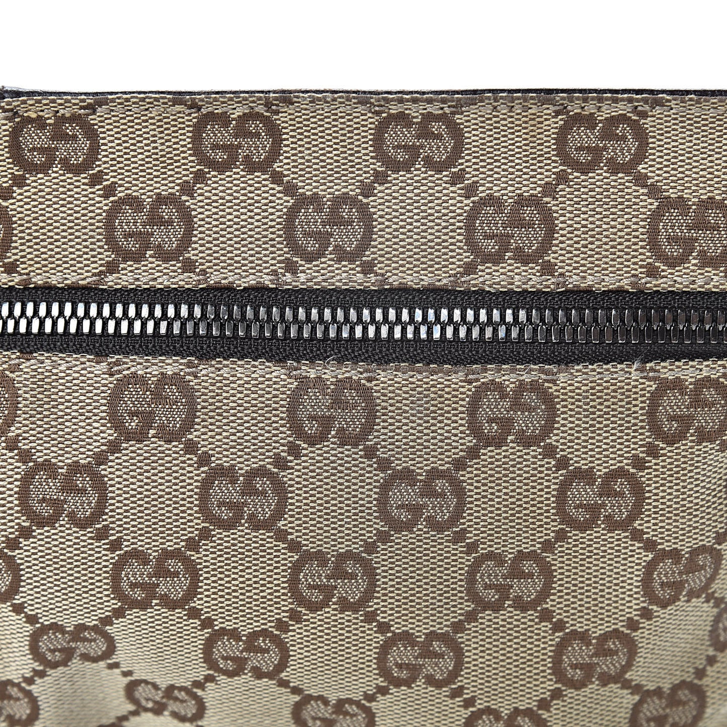 GG Monogram Double Pocket Belt Bag Dark Brown