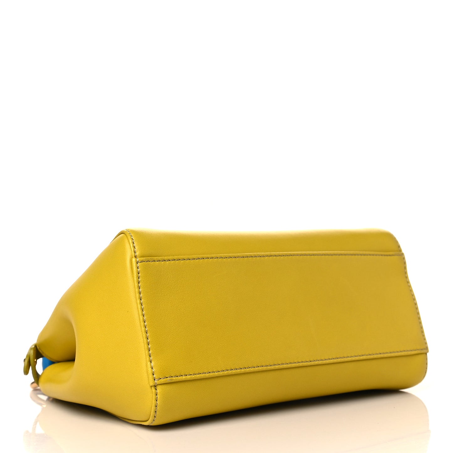 Nappa Colorblock Mini Peekaboo Iconic Satchel Lime Blue Royal Latte