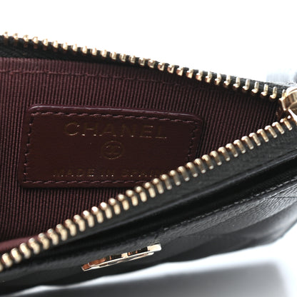 Chanel Caviar Quilted CC Zip Card Holder Black 6 of 8