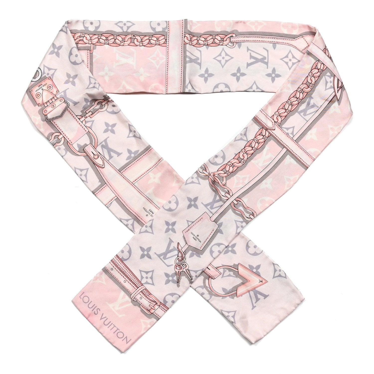 Louis Vuitton Silk Monogram Confidential Bandeau Light Pink 1 of 4