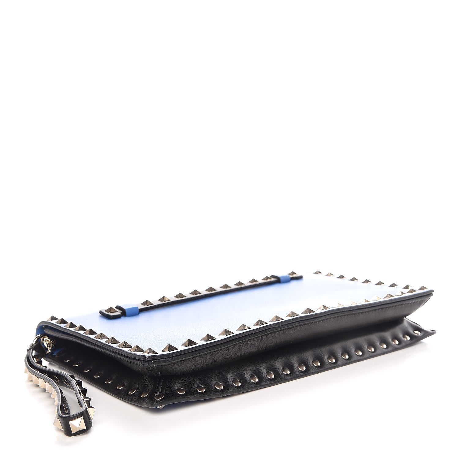 Valentino Garavani Nappa Rockstud Wristlet Clutch Light Sapphire Black 4 of 8