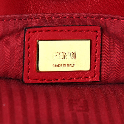Fendi Vitello Elite Flamingo Petite 2Jours Tote Mattone 6 of 13