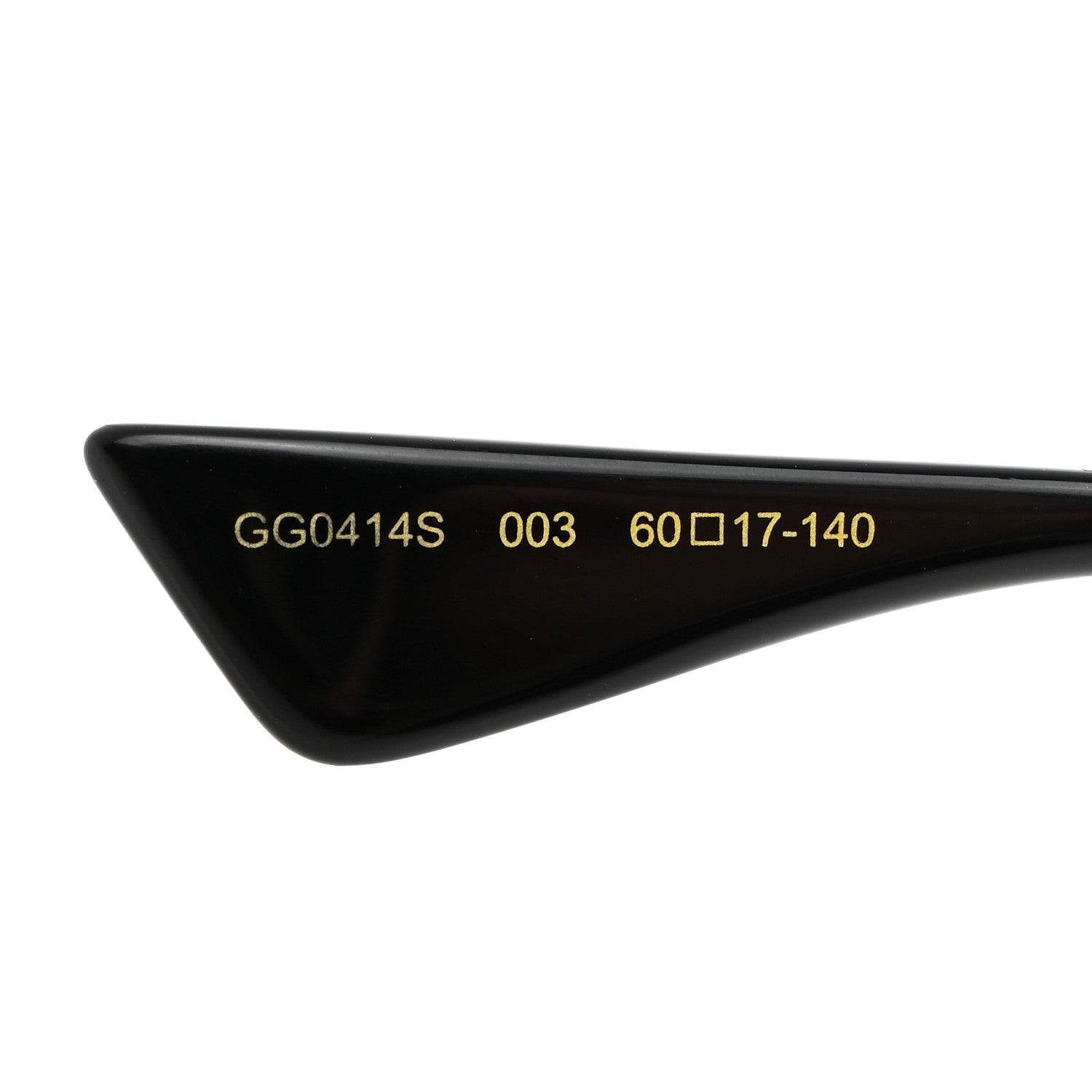 Gucci Metal Rectangular Frame Sunglasses GG0414S Gold Multicolor 5 of 7