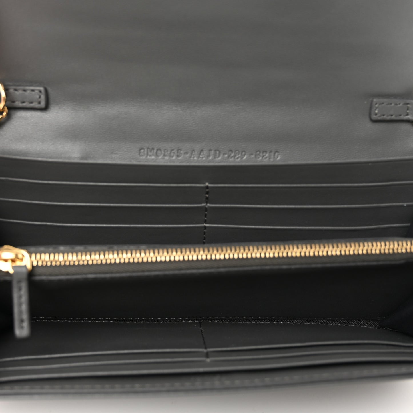 Nappa FF Embossed Continental Wallet On Chain Anthracite