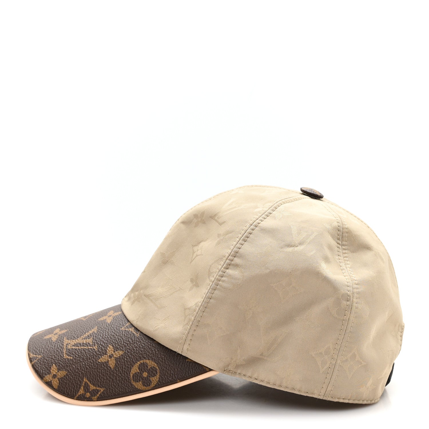 Louis Vuitton Polyester Silk Monogram LV Get Ready Cap M Beige 4 of 9