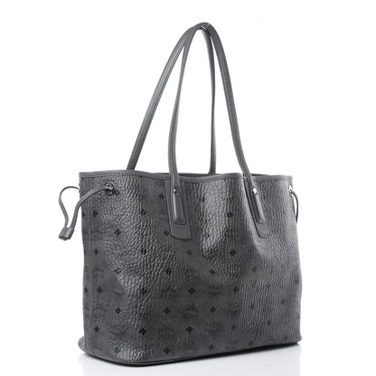 MCM Visetos Medium Liz Reversible Shopper Tote Phantom Grey 4 of 15